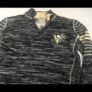 OTH Pittsburgh Penguins 1/4 zip Sweater sz M